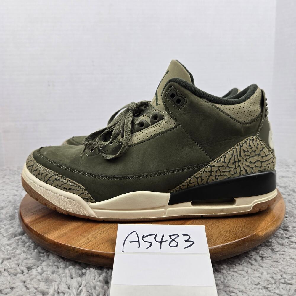 Jordan 3 Retro Mens 10.5 Family Affair Medium Olive Casual Sneaker DN3707-202